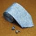 Sky blue pattern men wearing ties green Paisleys gift idea for man mens style silk tie cufflinks set A2010 image 2