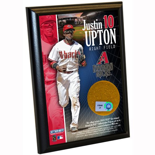 MLB Arizona Diamondbacks Justin Upton 4-by-6-Inch Dirt Plaque