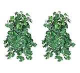 TWO 36" Ivy / Pothos / Variegated Ivy Mixed Artificial Hanging Bushes