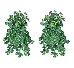 TWO 36" Ivy / Pothos / Variegated Ivy Mixed Artificial Hanging Bushes