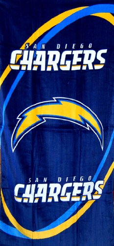 San Diego Chargers Circle NFL Fiber Reactive Pool/Beach/Bath Towel [02519]