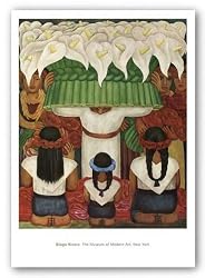 Flower Festival, Feast of Santa Anita, 1931 by Diego Rivera 10.5"x8.5" Art Print Poster