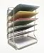Seville Classics Office Desk Organizer, Platinum Mesh 6-Trays