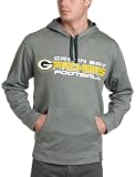 NFL Men's Green Bay Packers Gridiron Hood III Long Sleeve Hooded Fleece Pullover (Dark Green Marled, Medium)