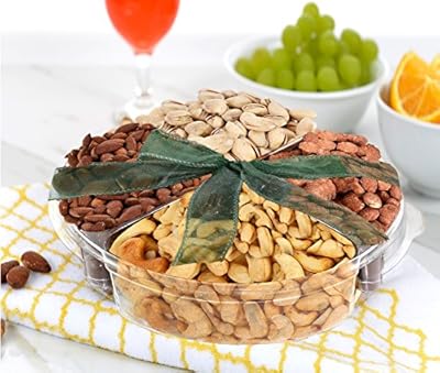 The Nutsnacker Delicious Roasted Healthy Nuts Gift Box Basket Tray (1 Lb)