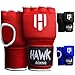 Hawk Padded Inner Gloves Training Gel Hand Wraps for Boxing Quick Wraps Men & Women Kickboxing Muay Thai MMA Bandages Fist Knuckle Wrist Protector Handwraps (Pair) (Red, S/M)