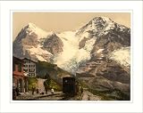 Wengern Alp Station Eiger and Monch Bernese Oberland Switzerland, c. 1890s, (L) Library Image