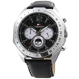 TOMMY HILFIGER (トミーヒルフィガー) 腕時計 1790654 HIGH ROLLER 黒革 ブラック クオーツ クロノグラフ メンズ [並行輸入品]の画像
