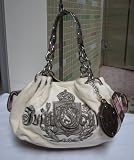 Juicy Couture - Juicy Couture Cream Velour Baby Fluff Handbag