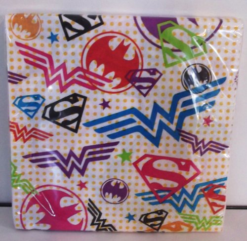 Justice League Girl Lunch Napkins 16 per package
