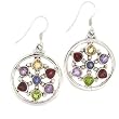 Gemstone Earrings set in .925 Sterling Silver