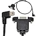 50cm USB 2.0 B Female Panel Mount to Mini 5pin Male Right Angle Extension Cable