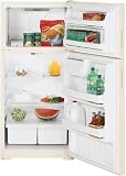 Review GE  / GE GTR16BBSRCC 15.7 cu. ft. Top-Freezer Refrigerator with 2 Wire Shelves, Gallon Door Storage, Upfront Temperature Controls, Optional Automatic Icemaker and Recessed Door Handles: Bisque, Right Hinge Door Swing