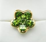 18k Gold Peridot Tiito Pedrini Ring