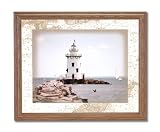 Vintage Lighthouse Beach Lake Landscape Home Decor Wall Picture Oak Framed Art Print