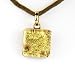 Handmade Murano Glass Pendant - Square S Gold/Brown Style2
