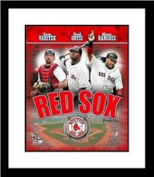 Jason Varitek, Manny Ramirez and David Ortiz Boston Red Sox MLB Framed 8x10 Photograph 2007 Big 3