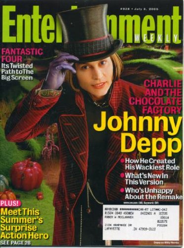 Entertainment Weekly July 8, 2005 Johnny Depp in Charlie and the Chocolate Factory, Fantastic Four, Kyra Sedgwick in The Closer, Stephen King, Monk