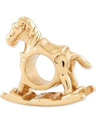 Reflection Beads Silver Gold Plated Rocking Horse Family Bead