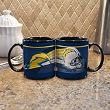 NFL San Diego Chargers 11-Ounce Black Helmet Mug (2 Pack)