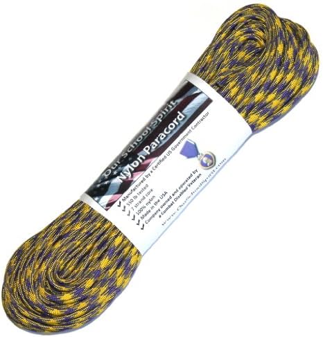 100 FT Military 550 Paracord from Our School Spirit - Made in the USA (Grapevine)