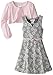 Bonnie Jean Girls' Knit Jaquard Dress with Cardigan