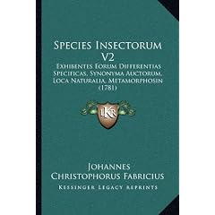 Species Insectorum V2: Exhibentes Eorum Differentias Specificas, Synonyma Auctorum, Loca Naturalia, Metamorphosin (1781)