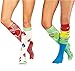 M & M Knee High Socks Teen Girls or Women Fits 9-11 Shoe Size 4-10 (4 Pair)