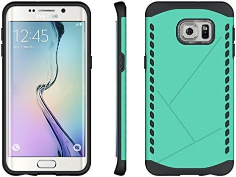 Samsung Galaxy S6 Edge Plus Case ALLW Slim Grip Armor Dual Layer Shatterproof Hybrid Protective Case Cover Shield Series (Mint Green)