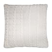 Cable Knit Pillow - Cream (18x18")