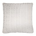 Cable Knit Pillow - Cream (18x18")