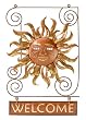 Radiant Sun Welcome Sign Home front Door Decor wall plaque patio patio decoration