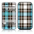 Turquoise Plaid Design Protector Skin Decal Sticker for Apple 3G iPhone / iPhone 3GS 3G S
