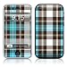 Turquoise Plaid Design Protector Skin Decal Sticker for Apple 3G iPhone / iPhone 3GS 3G S