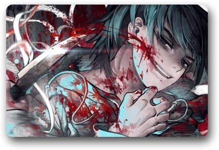 Jeff The Killer Creepypasta Doormat Outdoor Indoor Floor Mat 23.6 .7 Inch