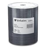 Verbatim 97018 700 MB 52x DataLifePlus White Thermal Hub Printable Recordable Disc CD-R - 100-Disc Tape Wrap
