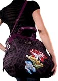 Ed Hardy - ED HARDY Erin Satchel Purse Handbag Bag Flower Purple Plum