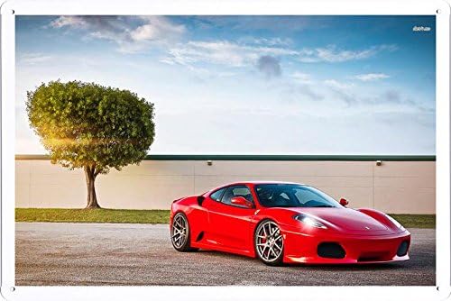 Vehicle Automobile Motor Car 20353 Adv 1 Wheels Ferrari F430 Tin Sign Metal Poster Plate (20x30cm) By Auto TinSign