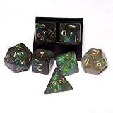 Smoke Scarabeus Opal 7-piece Dice Set