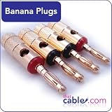 20 BANANA PLUGS GOLD PLATED (10 x Red & 10 x Black) 10 PAIRS from Empire Wire