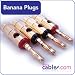 20 BANANA PLUGS GOLD PLATED (10 x Red & 10 x Black) 10 PAIRS