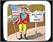 Decorated Mouse Pad with male, man, board, Texas, welcome, abstract, wishes, sign, Am...