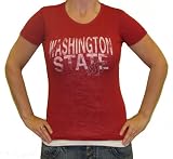 Washington State Cougars Womens Burnout Slim Fit Red T-Shirt by Step Ahead