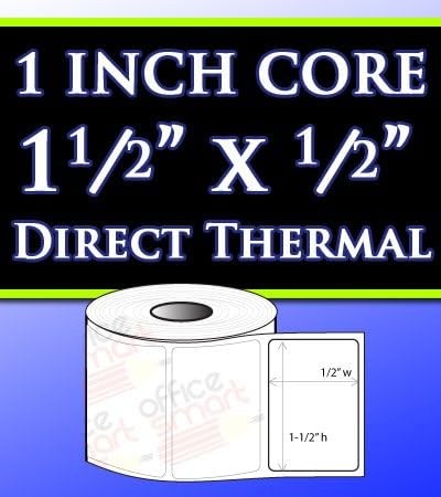 1.5x0.5 Direct Thermal Labels for Zebra GC420d GC420t GK420d GK420t GX420d GX420t LP2824 LP2422 TLP2824 LP2844 LP2442 TLP2844 ZP450 Barcode Printer - 4 Rolls