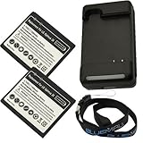 Gtmax 2 X 1500mah Standard Lithium-ion Battery + Battery Charger for Lg G2x ....