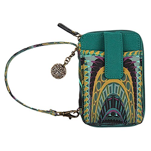 Karma Women's Fashionable Multipurpose Pocket Wristlet Wallet (Turquoise Arch)