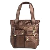 Fossil Morgan Large Bronze Leather Tote Bag