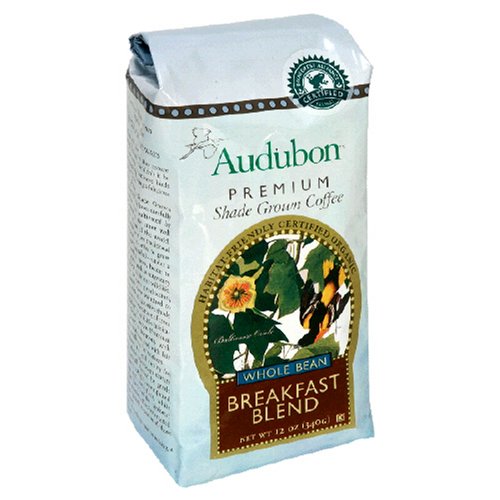Audubon Whole Coffee Beans, Breakfast Blend, 12-Ounce Bag (Pack of 3) by Audubon