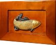 Alaska Smokehouse Smoked Sockeye Salmon Fillet in a Carved Raised Fish Box, 8-Ounce Box