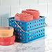 iDesign Storage Organizer Basket, for Bathroom, Health and Beauty Products - Small, Blue